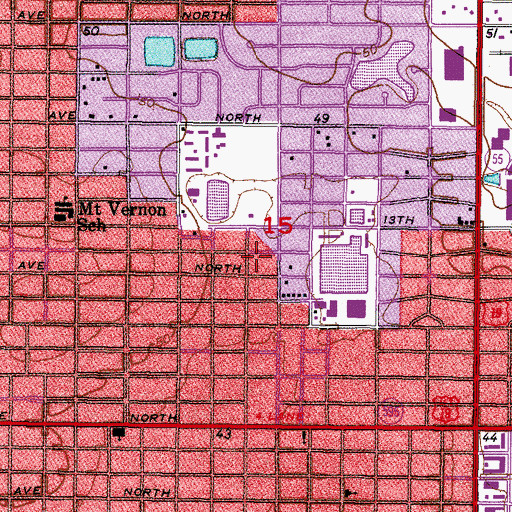 Topographic Map of Transfiguration Parish School, FL