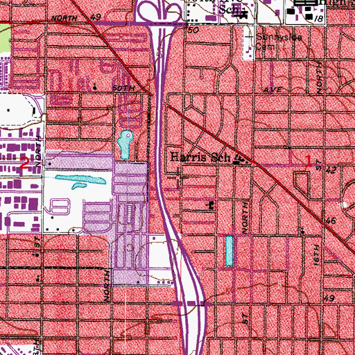 Topographic Map of Sunshore Academy, FL