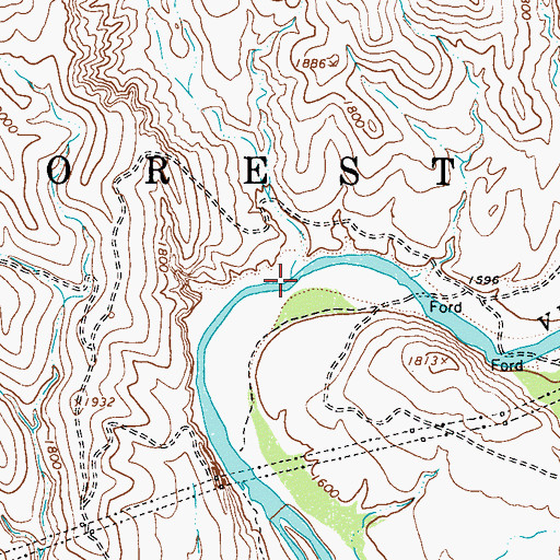 Topographic Map of Indian Spring Wash, AZ