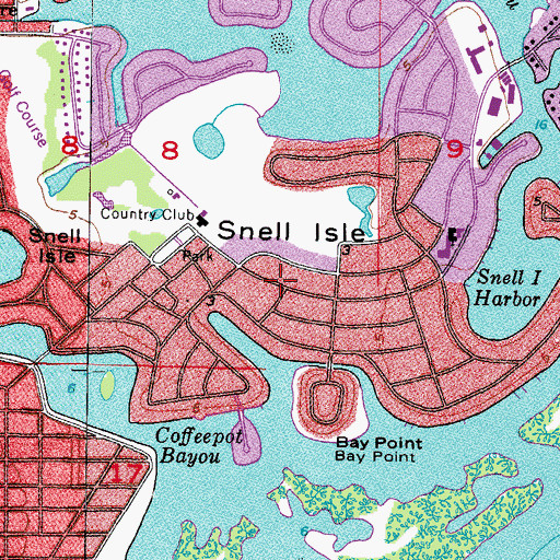 Topographic Map of Saint Raphael School, FL