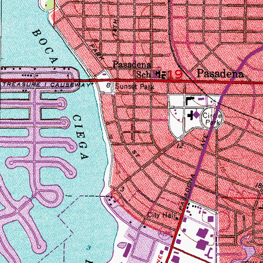 Topographic Map of Pinellas Marine Institute, FL
