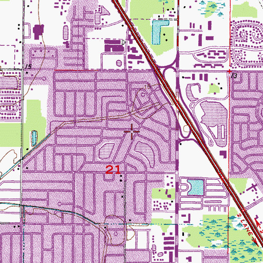 Topographic Map of Pinellas County Independent Private School, FL