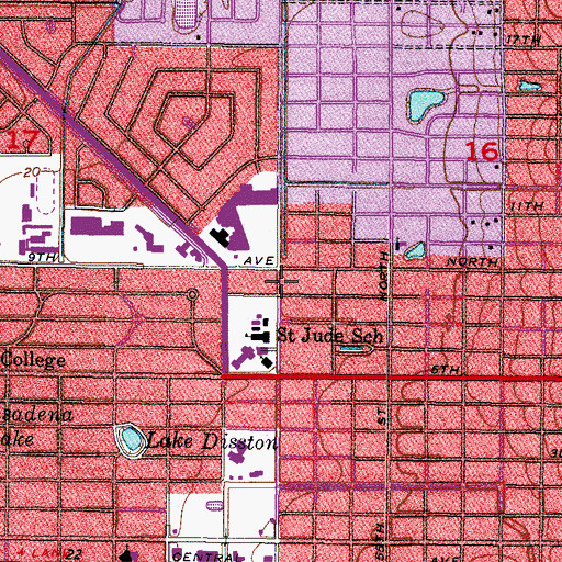 Topographic Map of Our Saviour Lutheran School, FL