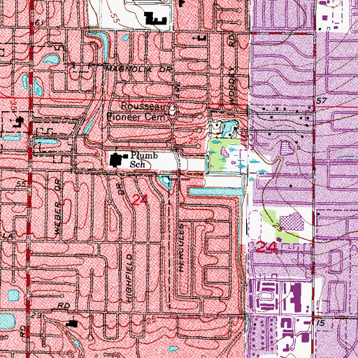 Topographic Map of Lord Lutheran School, FL