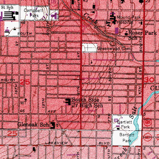 Topographic Map of Lad 'n' Lass School, FL