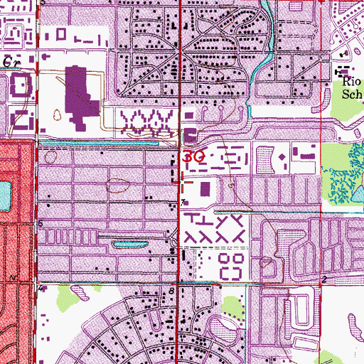 Topographic Map of Holy Family School, FL