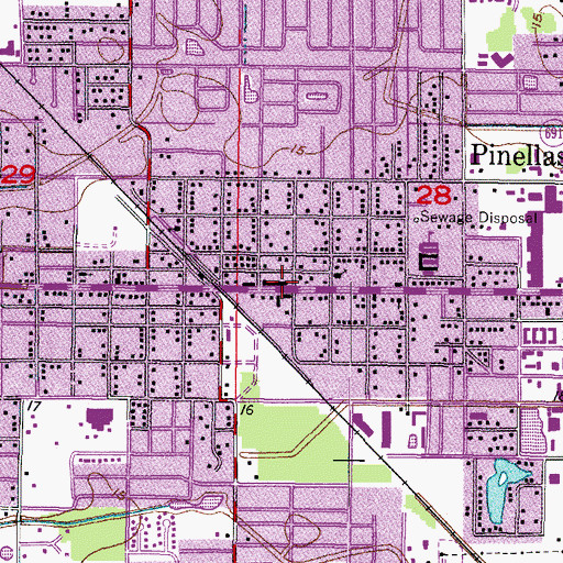 Topographic Map of Grace Christian School, FL