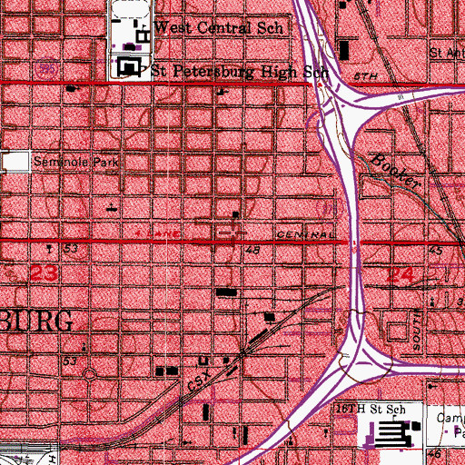 Topographic Map of Gingerbread School Northeast, FL