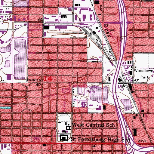 Topographic Map of Friendship Day School, FL