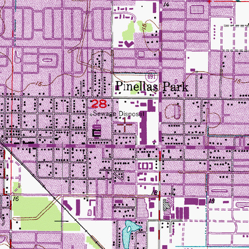 Topographic Map of First Baptist Christian School, FL