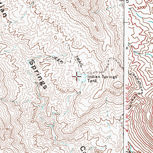 Topographic Map of Indian Springs Tank, AZ