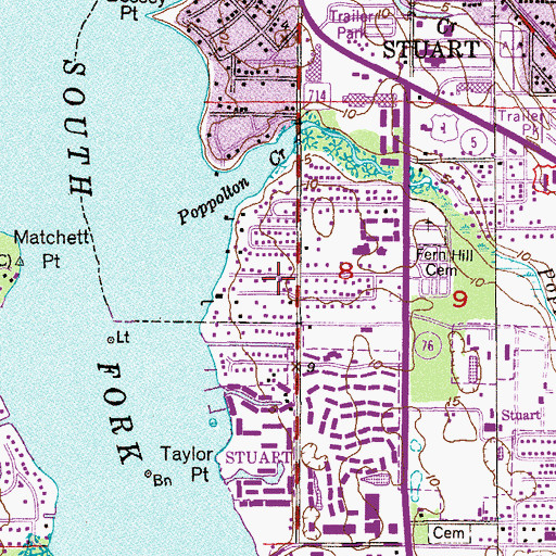 Topographic Map of Glendale Montessori School, FL