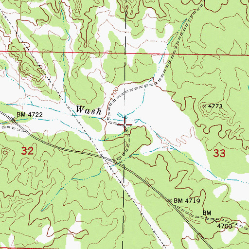 Topographic Map of Indian Springs Wash, AZ