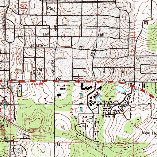 Topographic Map of Saint John Lutheran School, FL