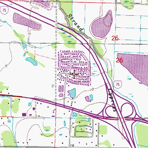 Topographic Map of Christian School of Fine Arts, FL