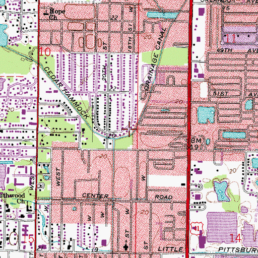 Topographic Map of Center for Education Montessori School, FL