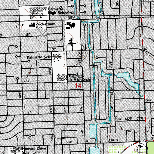Topographic Map of Three Cs Nursery, FL