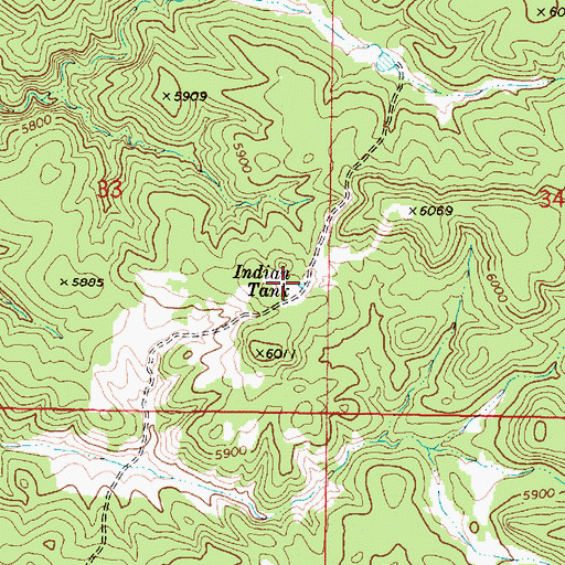 Topographic Map of Indian Tank, AZ