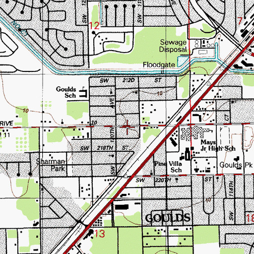 Topographic Map of Silver Palm School, FL