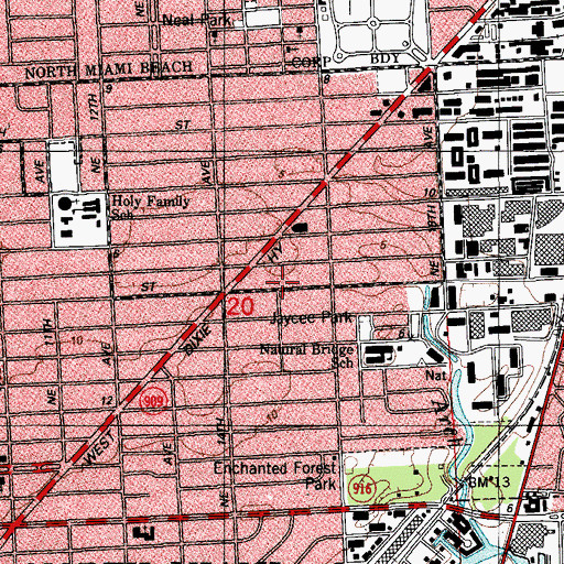 Topographic Map of Siegler School, FL
