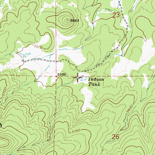 Topographic Map of Indian Tank, AZ