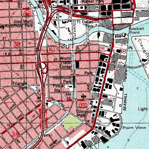 Topographic Map of Saint Faiths Episcopal School, FL