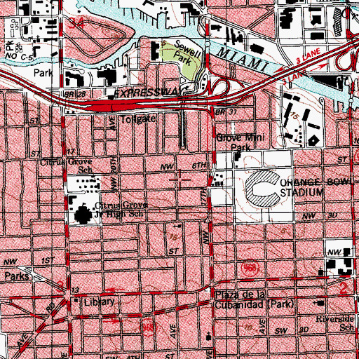 Topographic Map of Saint Francis Xavier School, FL