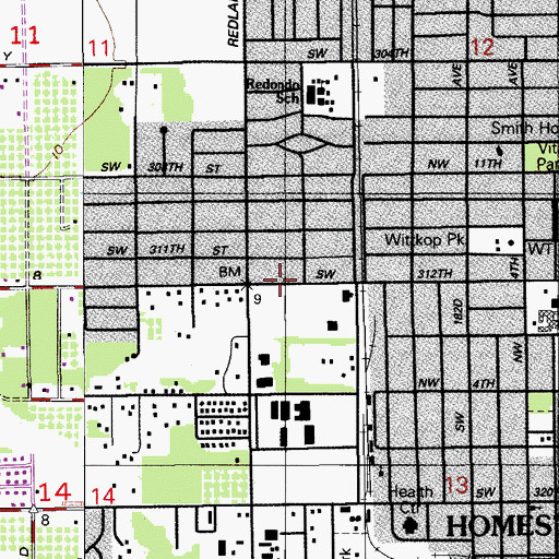 Topographic Map of Redland Christian Academy, FL