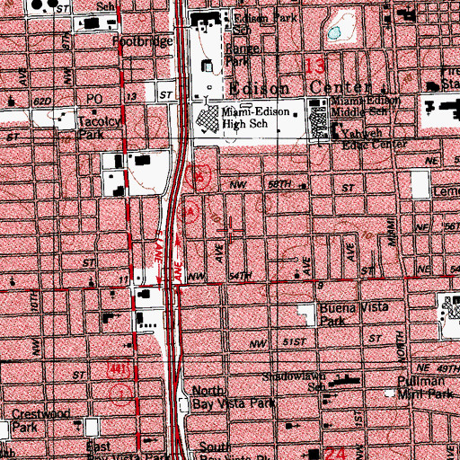 Topographic Map of Pratts Kindergarten, FL