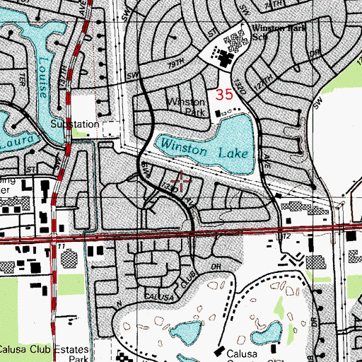 Topographic Map of Montessori School of Kendall, FL