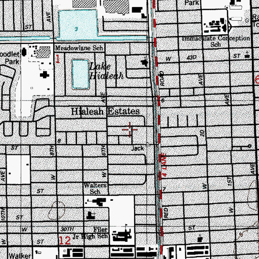 Topographic Map of Hialeah Gardens Academy, FL