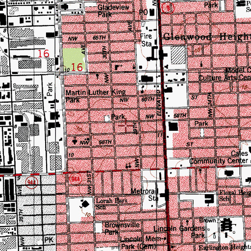 Topographic Map of Mary Poppins Kindergarten, FL