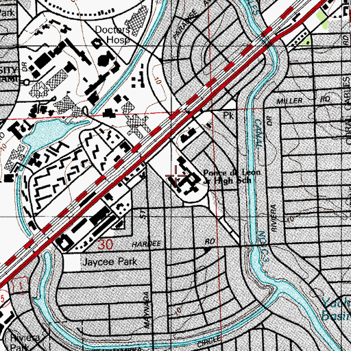 Topographic Map of New Life Presbyterian Kindergarten/Day Care, FL