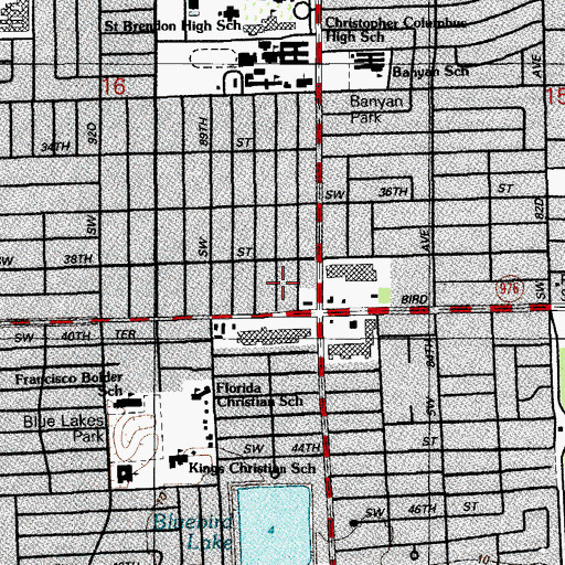 Topographic Map of Little Bird Kindergarten and Day Care, FL