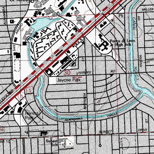 Topographic Map of Coral Villa Christian Academy, FL