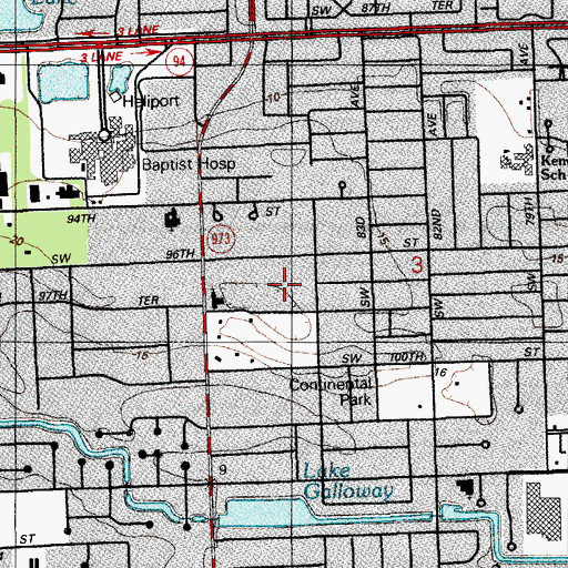 Topographic Map of Saint Agatha School, FL
