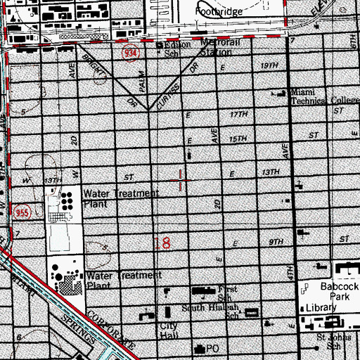 Topographic Map of Cinderella Day Nursery, FL