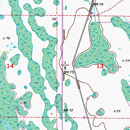 Topographic Map of Tohopkee, FL