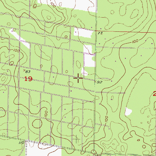 Topographic Map of Williston Highlands, FL