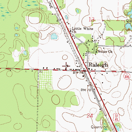 Topographic Map of New Zion AME Church, FL