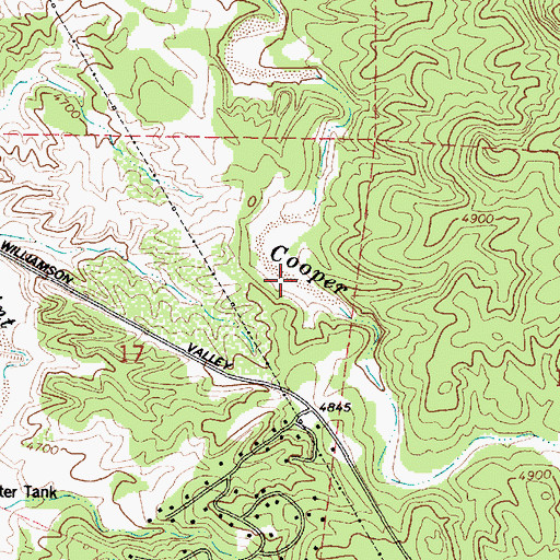 Topographic Map of Inscription Canyon, AZ