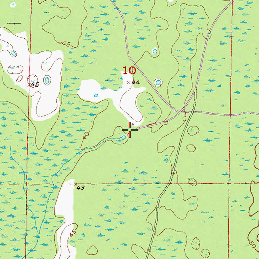 Topographic Map of Blue Springs, FL
