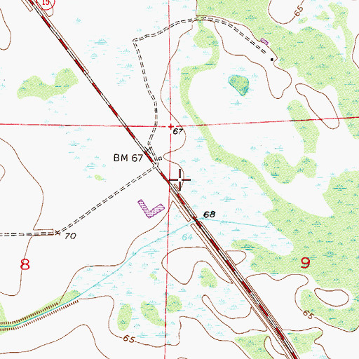 Topographic Map of Apoxee, FL