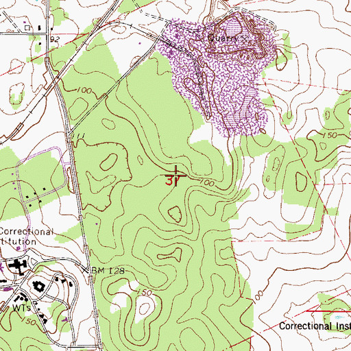 Topographic Map of John Broward Grant, FL