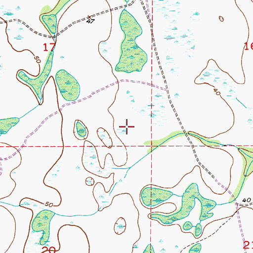 Topographic Map of Bull Creek Wildlife Management Area, FL
