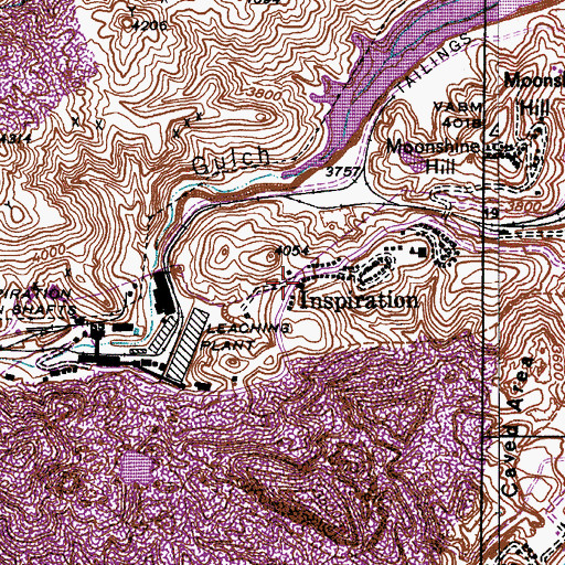 Topographic Map of Inspiration, AZ