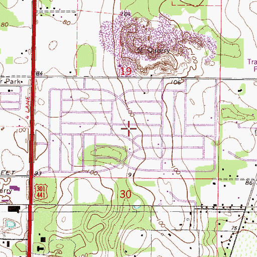 Topographic Map of Ocala Highlands Estates, FL