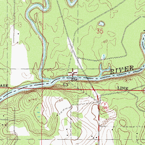 Topographic Map of Gibson County Park, FL