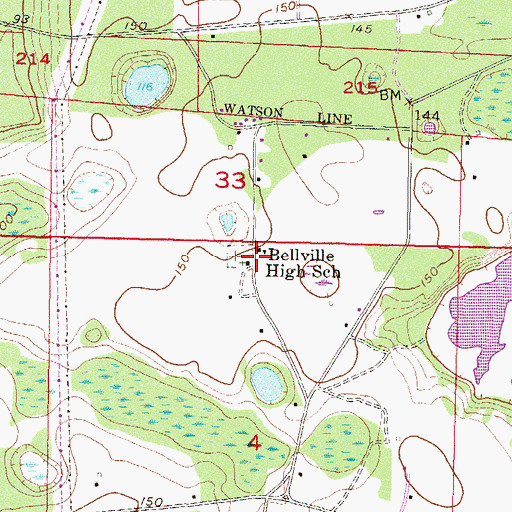 Topographic Map of Bethel Church, FL