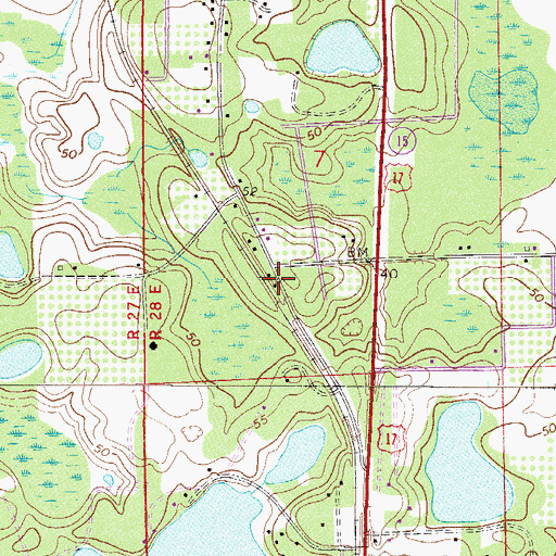 Topographic Map of Longs, FL